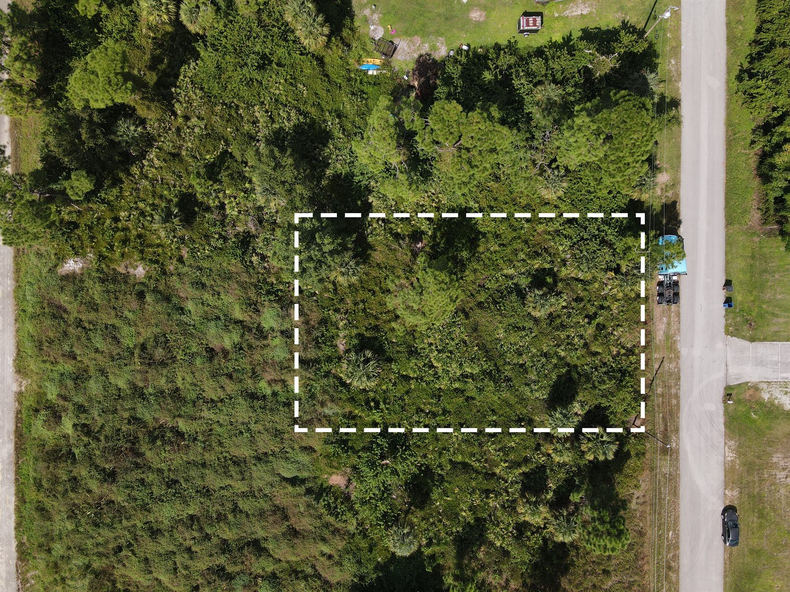 Aerial Property Lines of a residential property in Lehigh Acres, FL